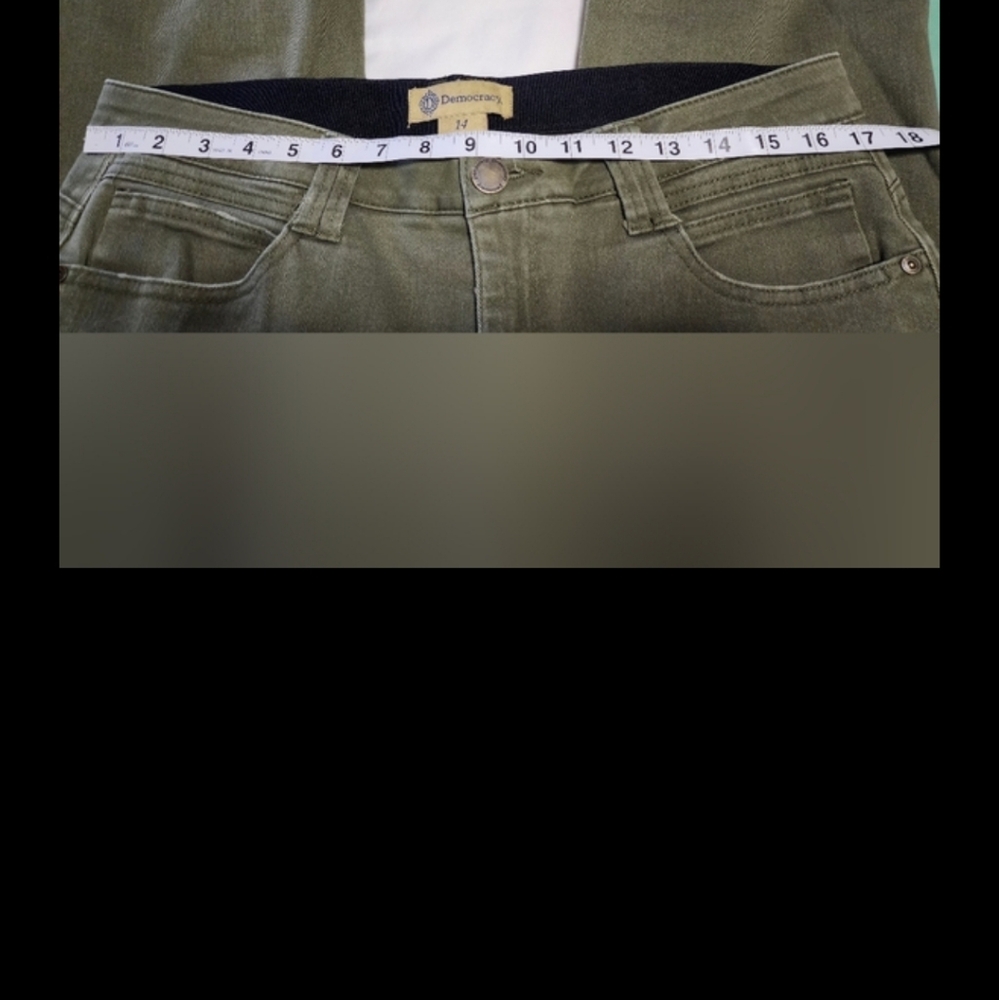 Democracy Dockers Khaki Green Trousers. Size 14